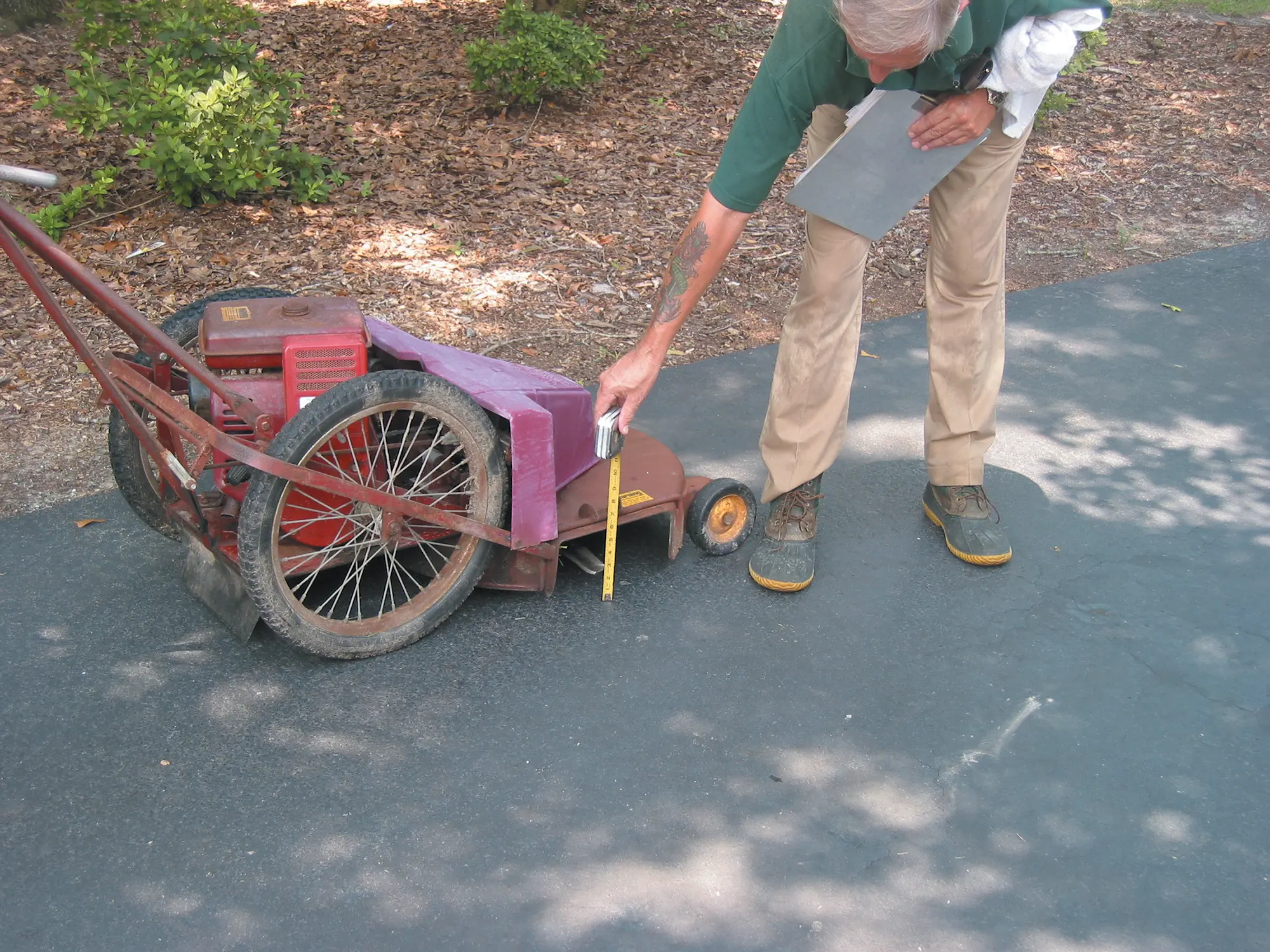 Measuring Lawn Mower Height